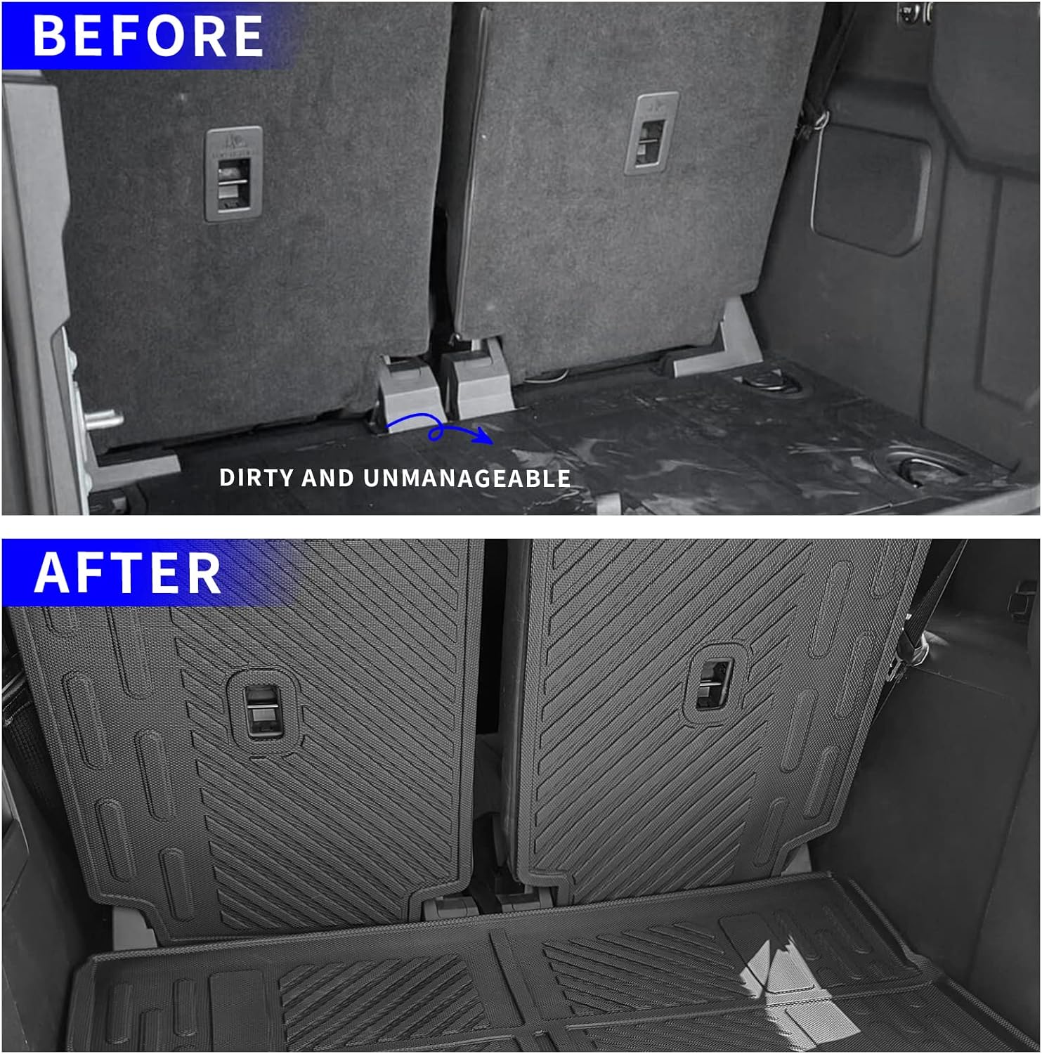 Rongtaod Floor Mats Compatible with 2021-2024 2025 Ford Bronco 2 Door Floor Mats Cargo Liner Rear Trunk Mat 2023 Bronco Accessories (Trunk Mat+Backrest Mats+Floor Mats)