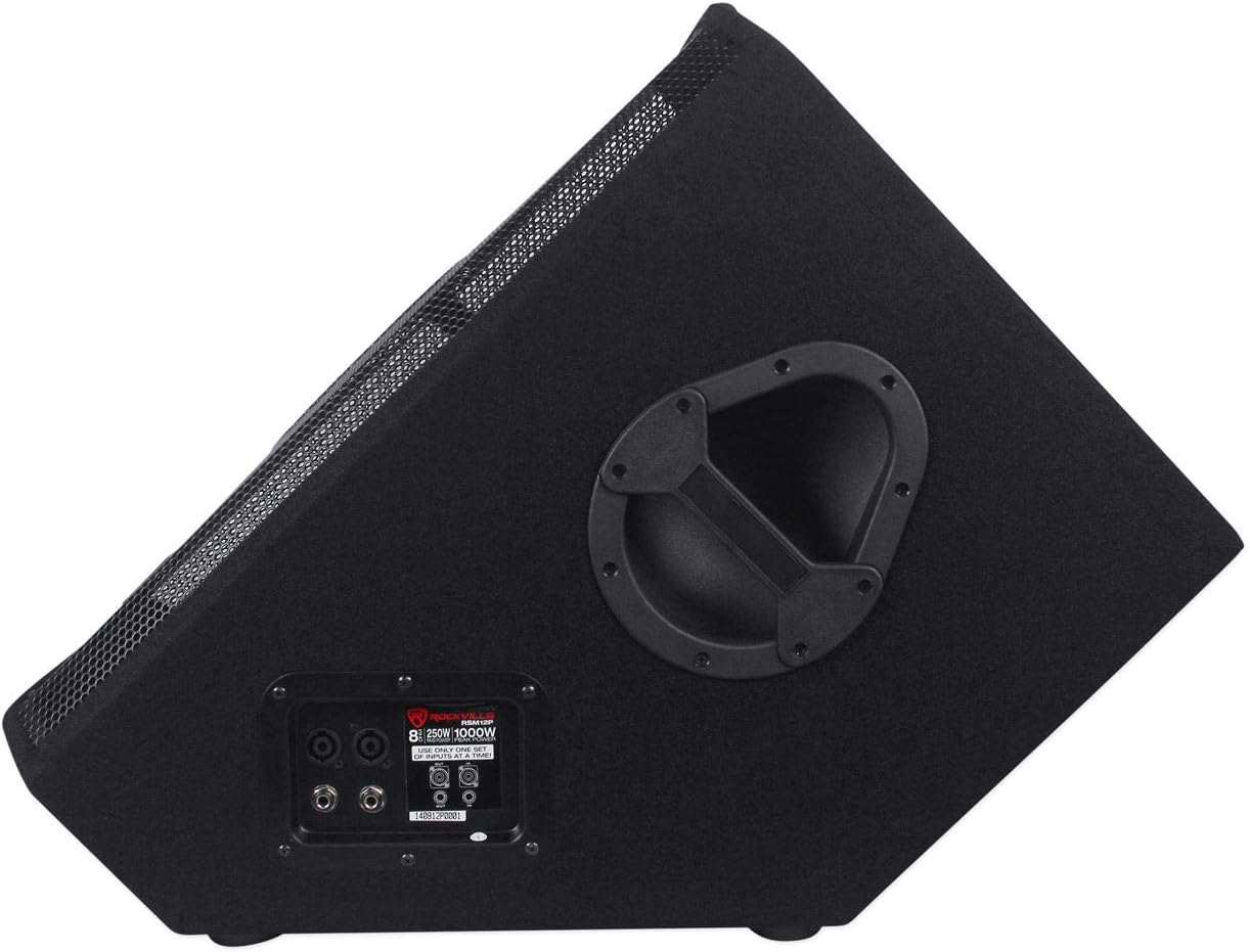 Rockville RSM12P 1000 Watt 2-Way Passive Stage Floor Monitor Speaker, 12