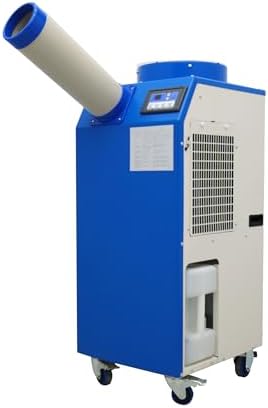 11900BTU/H Portable Air Conditioner Industrial Grade Portable Mobile Spot Cooler for Temporary Outdoor Events Industrial Air Conditioner with 3.7Gal Water Tank Single Duct 1.4KW 110V