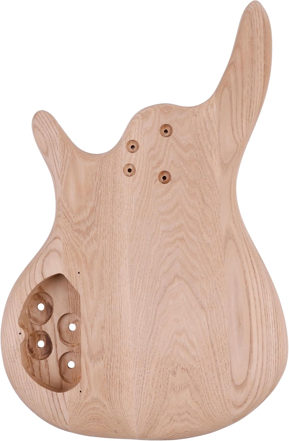 Leo Jaymz DIY Electric Bass Guitar Kits -Roasted Ash Body,Roasted Maple Neck and Ebony Fingerboard - Fully Components Included (IB 4Strings)