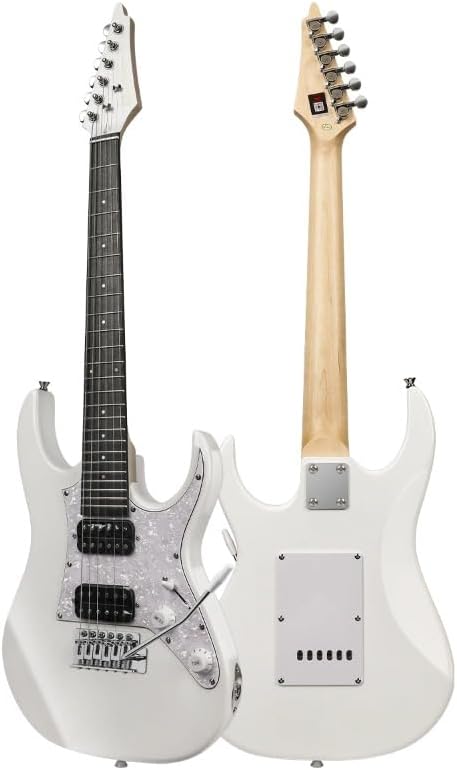 Compact Electric Guitar Solid Body Colorful Finish – Lightweight 6-String Electric Guitar for Beginners, Home Practice, Travel or Decorative Display, High-Grade Affordable Design