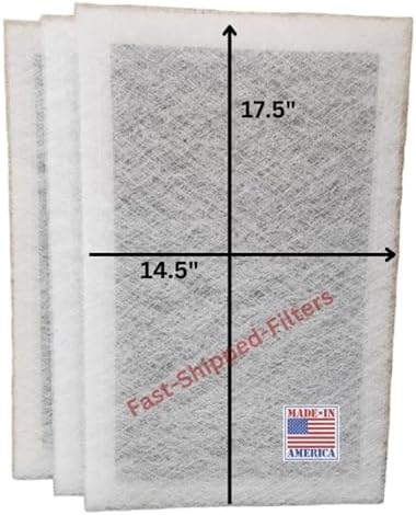 Fast-Shipped-Filters 3 Pack 16x20 Replacement Filter Pads Compatible with AirRanger Air Cleaner 16x20 Refill White