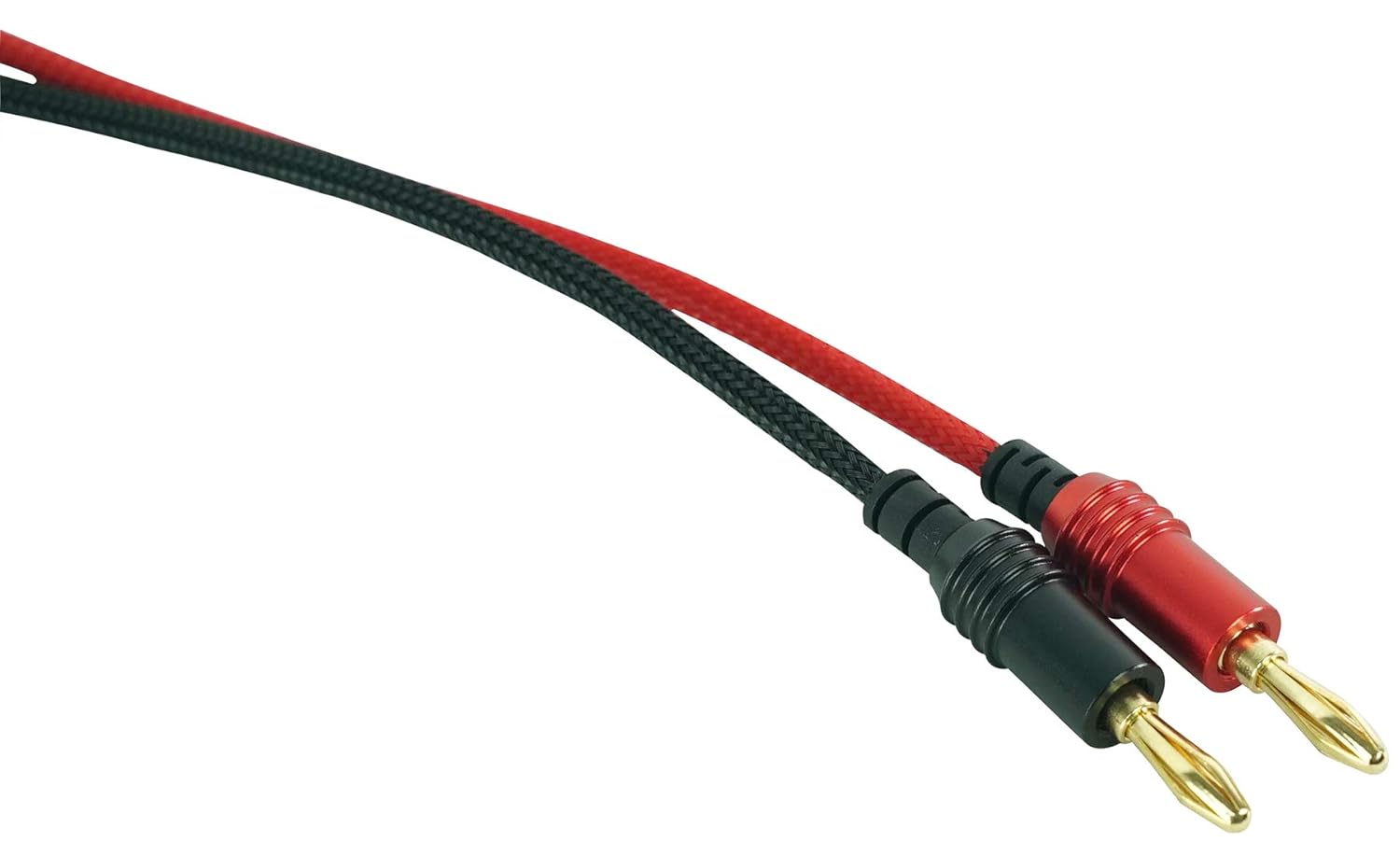 Rockville BN20 20-Foot 14 AWG 100% OFC Copper Banana to Banana Braided Audio Cables, Pro Speaker Wire Pair with Metal Connectors and Soft-Touch Jacket for Amplifier and Home Theater, 6-Piece