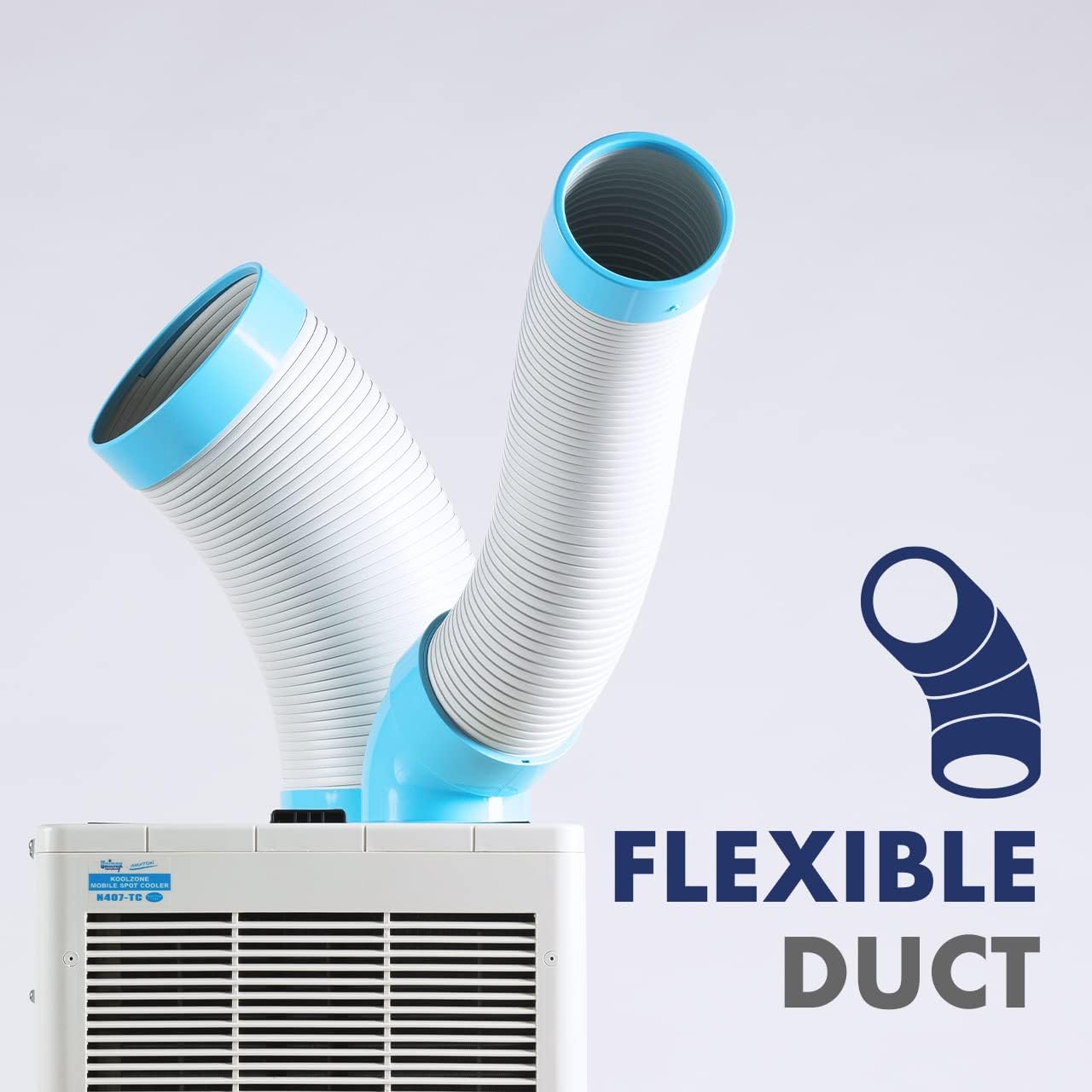 Uninex Indoor Outdoor KoolZone Mobile Spot Cooler N407-TC Portable Air Conditioner Industrial Grade 8,920BTU 9.22CER R410A Refrigerant