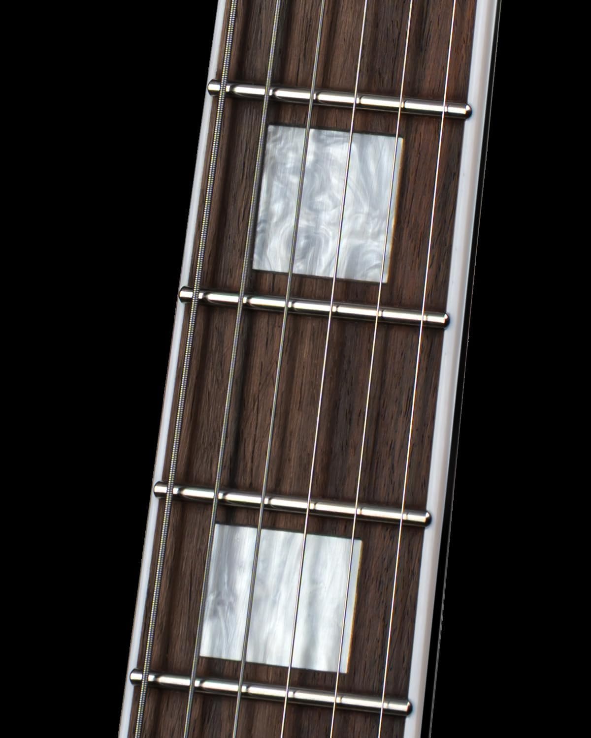 WestCreek Mirage Solid Body Electric Guitar, Mahogany Body, Maple Neck, Rosewood Fretboard, Rounded End Frets, Bone Nut (Glossy Obsidian Black)