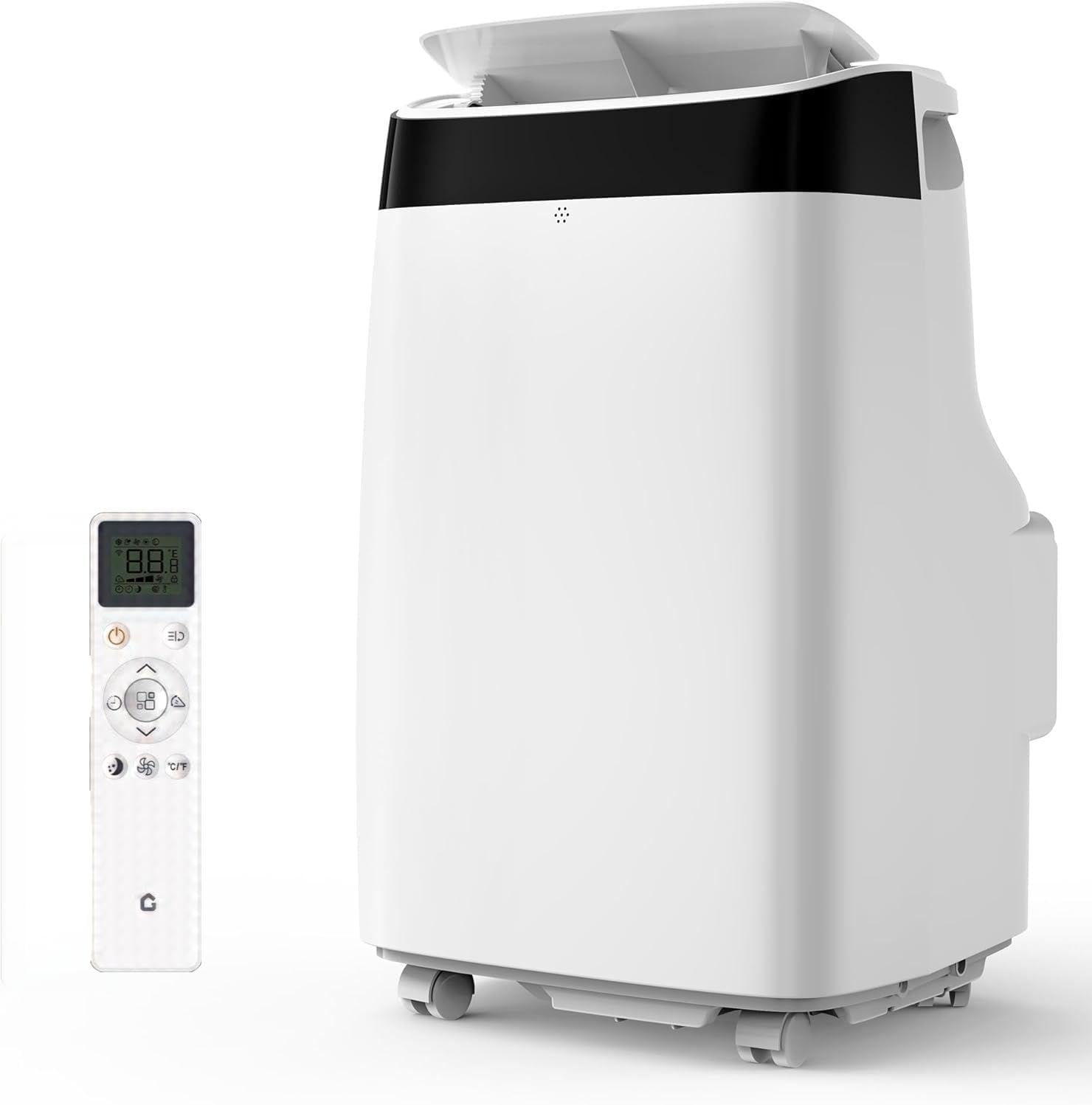 10,000 BTU Portable Air Conditioner for Rooms Up to 500 Sq. Ft, 3-in-1 AC with Dehumidifier & Fan Modes, 24H Timer & Sleep Mode, Easy-Install, Includes Remote