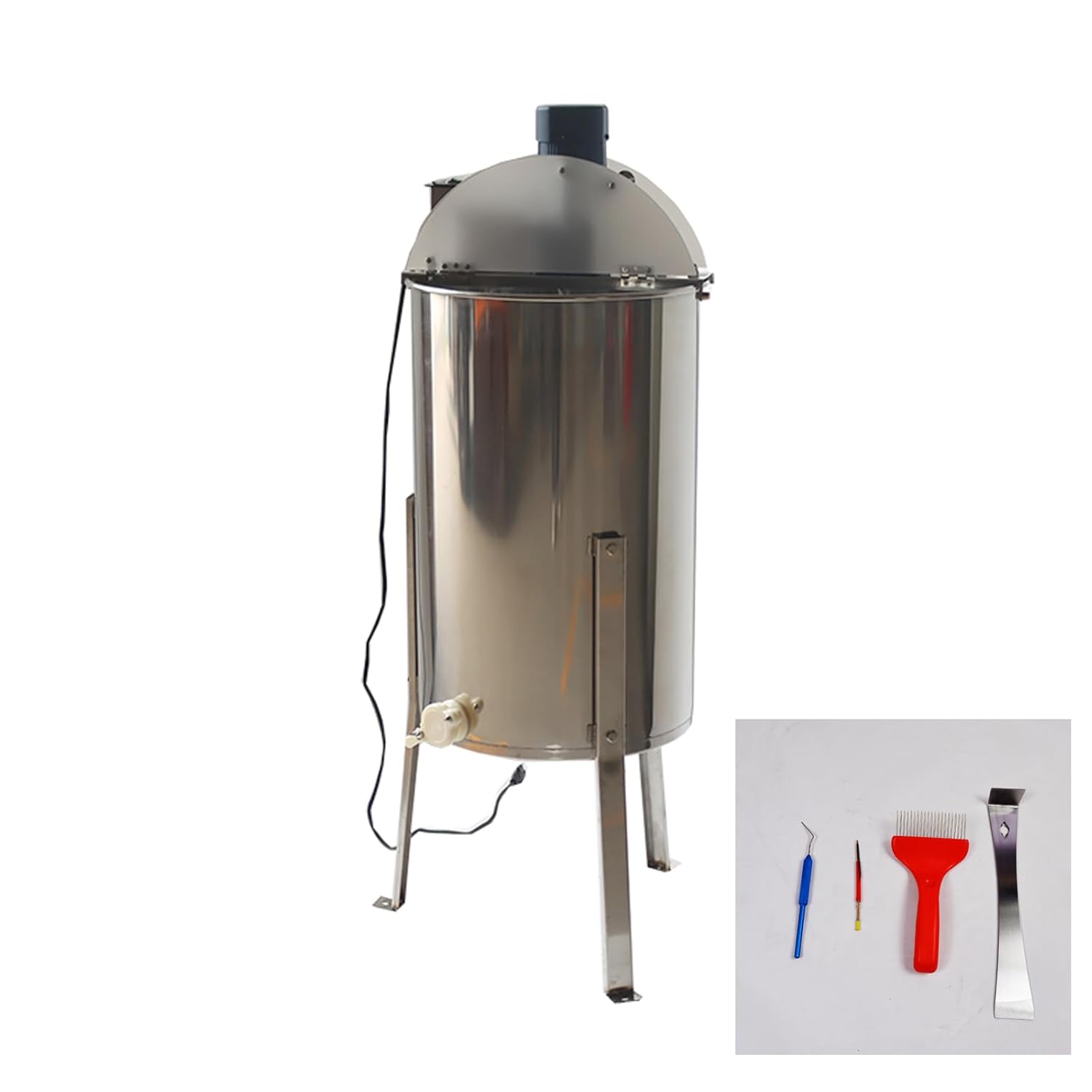 Electric 3 Frame Honey Extractor Stainless Steel Beekeeping Extraction Separator Machine Honeycomb Drum Spinner Apiary Centrifuge Equipment 110V
