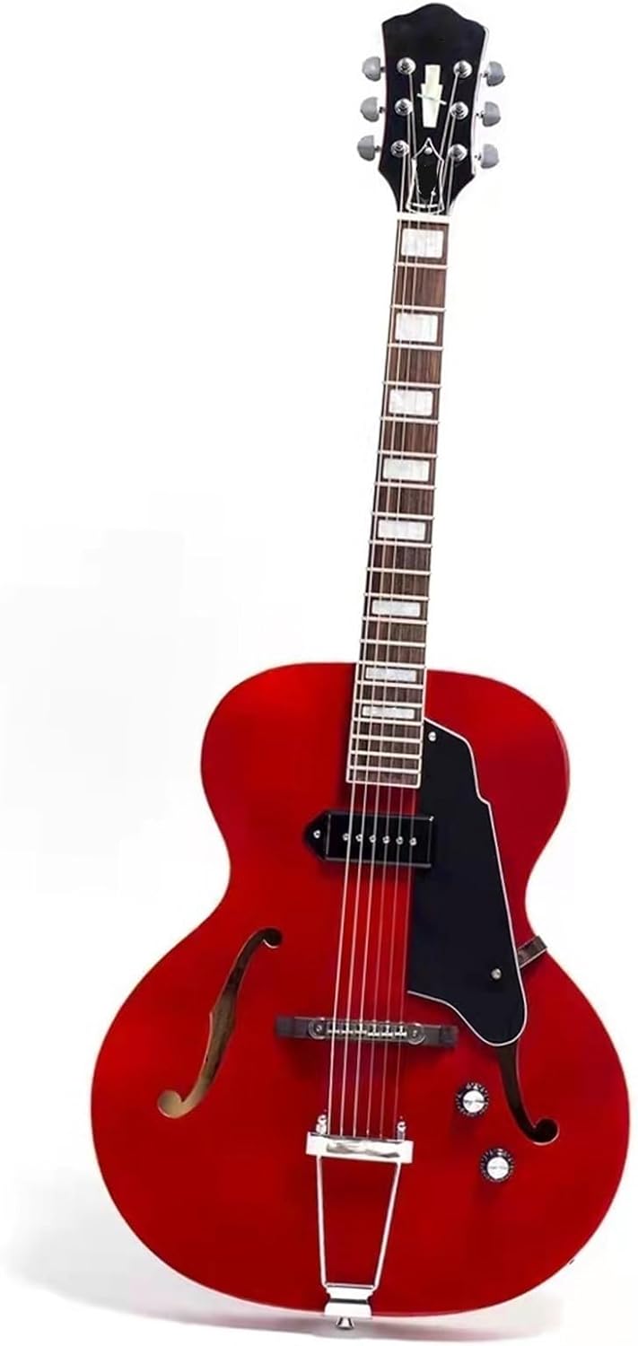 Beginner Electric Guitar Kits F Hole Hollow Jazz Electric Guitar With P90 Pickups