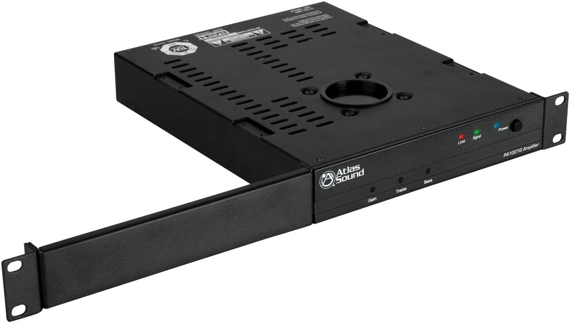 Atlas Sound PA1001G 100 Watt Single Channel Pole Mount Amplifier
