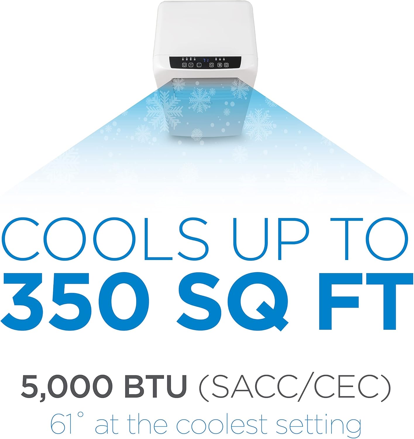 BLACK+DECKER 8,000 BTU Portable Air Conditioner with Remote Control, White