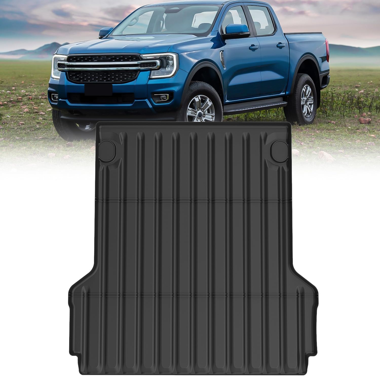 Nilight Truck Bed Mat for 22-25 Ford Maverick Hybrid&Gas 4.5FT, TPE Anti-Slip Cargo Bed Liner Mat for 2022 2023 2024 2025 Ford Maverick Hybrid & Gas, All Weather Protection for Your Truck