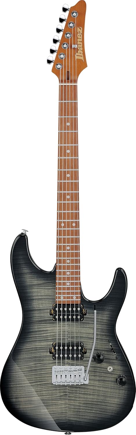 Ibanez AZ24S1F Standard 6-String Right-Handed Electric Guitar with Roasted Maple Neck and Jatoba Fretboard (Transparent Black Sunburst)
