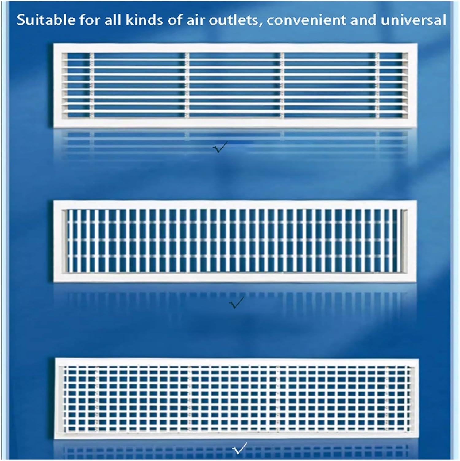 Air conditioning deflector Side Outlet Retractable length Central AC Air Flow Deflector, Adjustable Air Conditioner Deflector, Air Wing Baffle Wind Direction Windshield