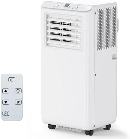 Garveehome 14,000 BTU Portable Air Conditioner - Easy to Move Ac Unit for Rooms Up to 750 Sq Ft, 3 in-1 Cool/Fan/Dry, Low Noise, Super Silent with Led Function Display
