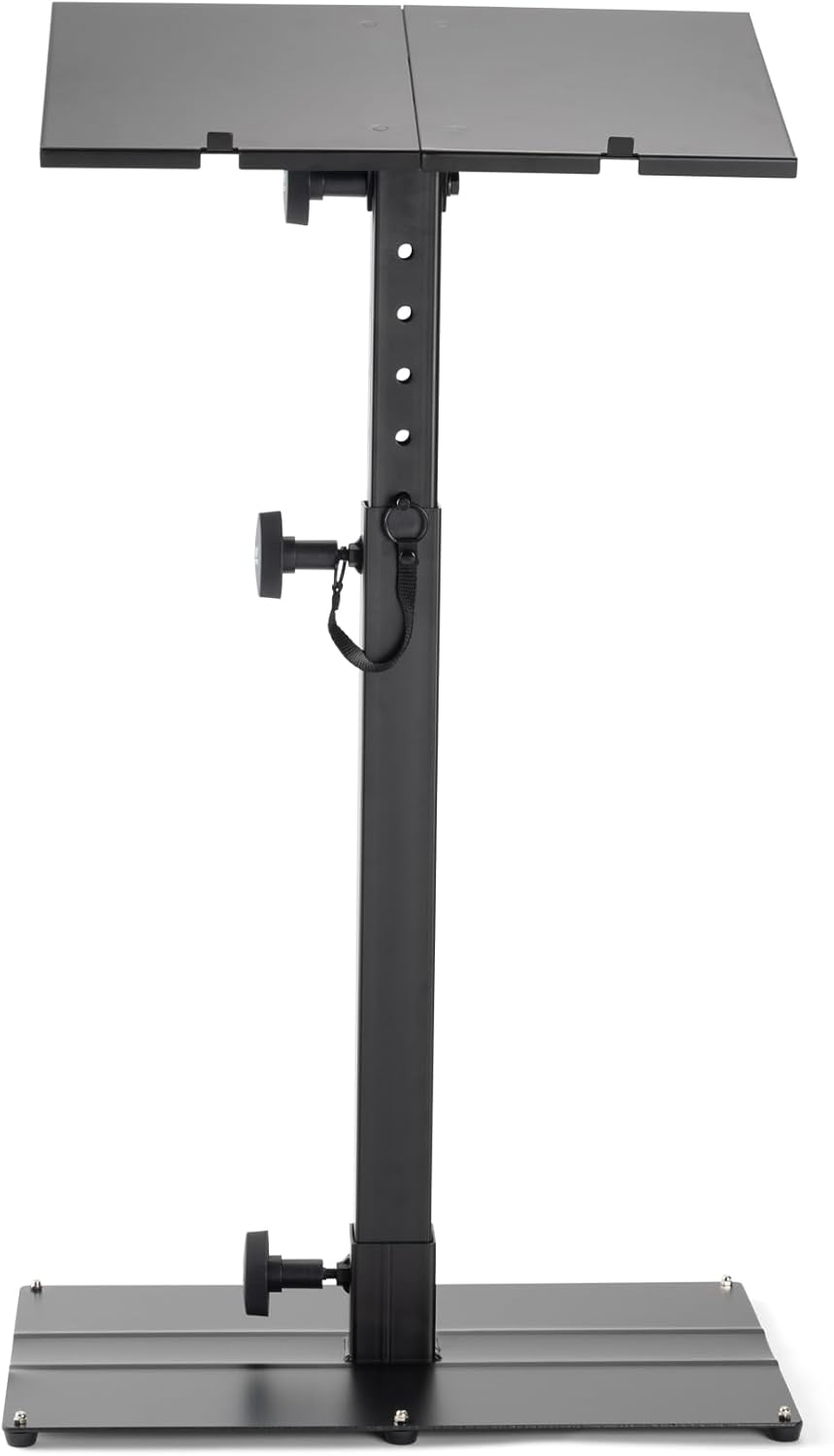 On-Stage KS6150 Compact MIDI/Synthesizer Utility Stand (for Small Keyboards,Mini Synths,Effects Processors,Samplers,Tablets,DJ Mixers & More, Ergonomic, Capacity 35LBs, Adjustable, Black)