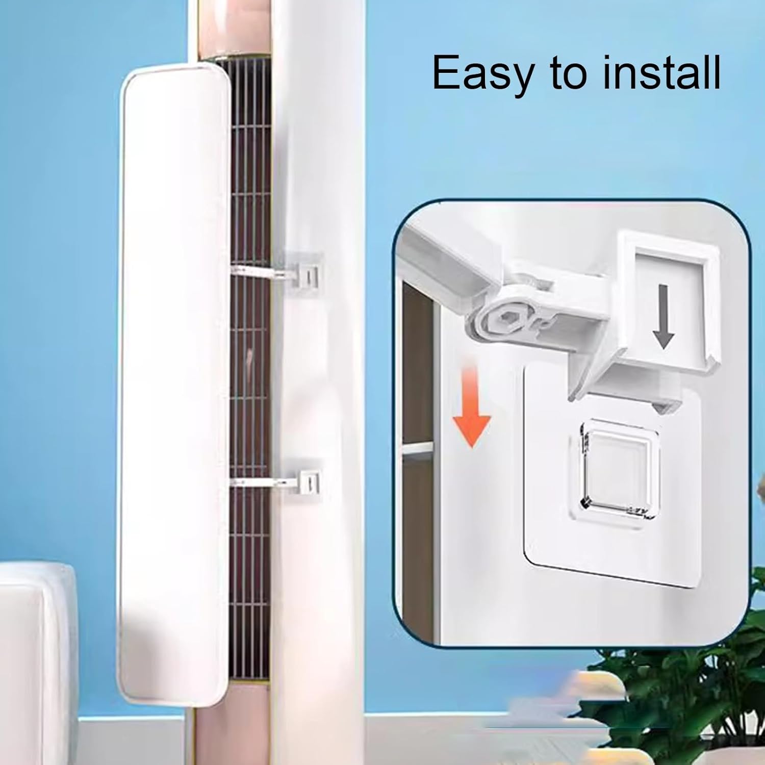 Adjustable Air Conditioner Deflector, Ac Vent Deflector, Wind Shield for Air Round Cabinet Machine, Efficient Airflow Control