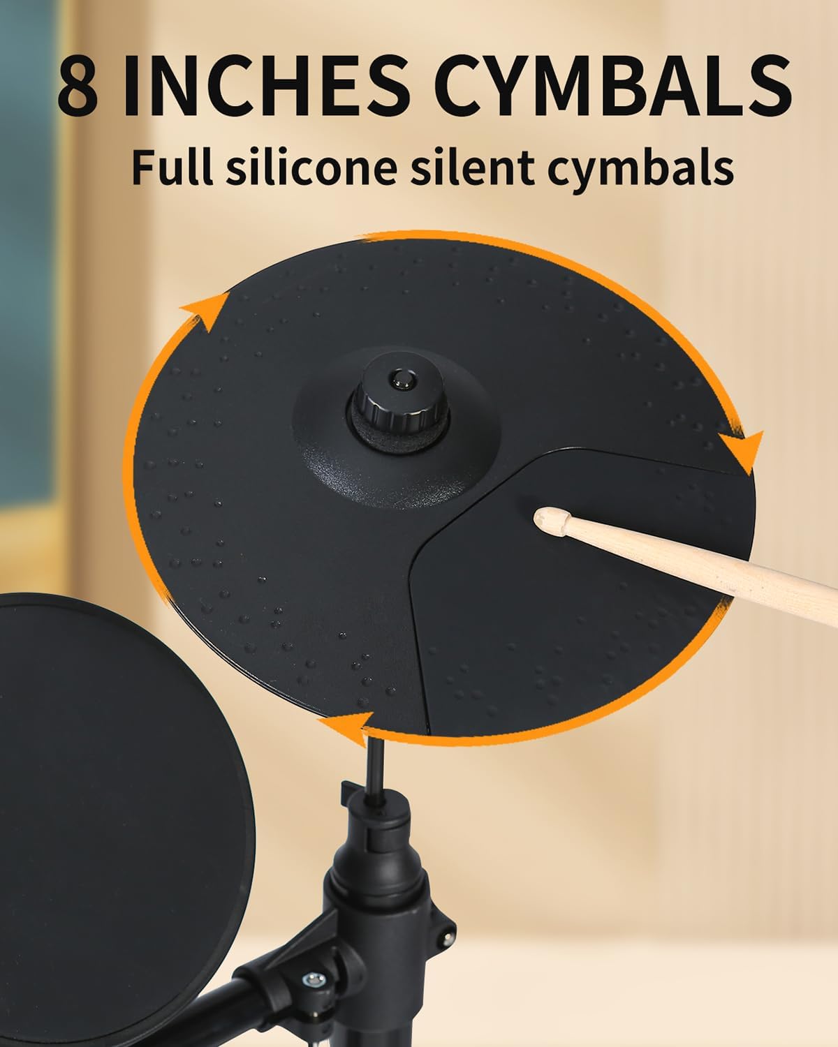 AODSK Electric Drum Set for Beginner with 150 Sounds,4 Quiet Drum Pads,2 Pedal,Throne,Sticks,Electronic Drum with Headphone,AED-400