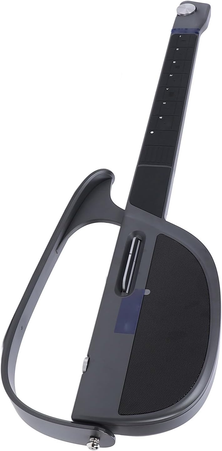 Stringless Guitar, Innovative Stringless Acoustic Electric Guitar, C1 Portable Foldable, for Beginners, Adults, Enthusiasts (Black Grey)