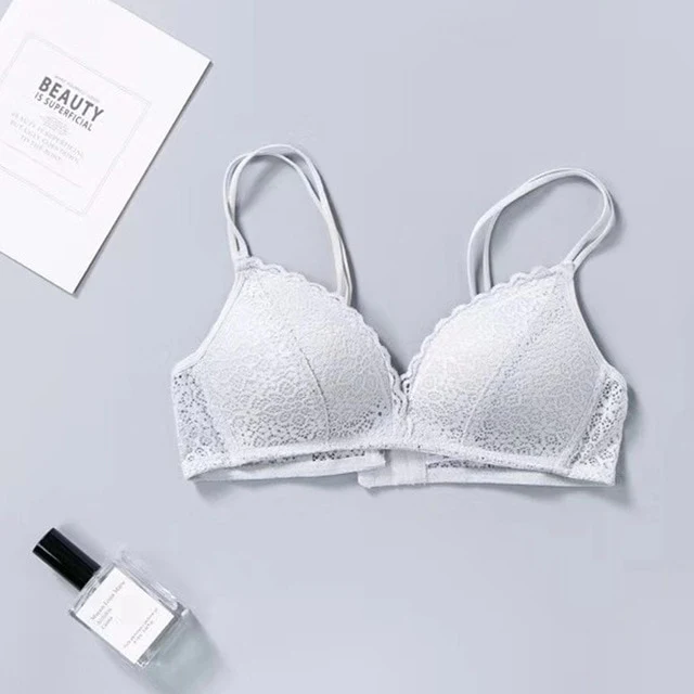 Womens Push Up Bra Sexy Triangle Brassiere Wire Free Lace Bra