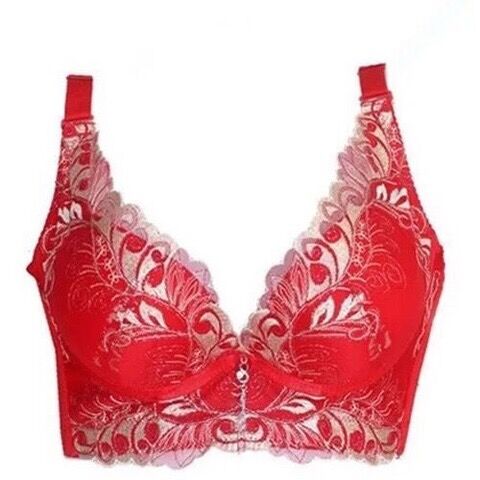 Women's Sexy Bra Wire Free Embroidery Push Up Adjustable