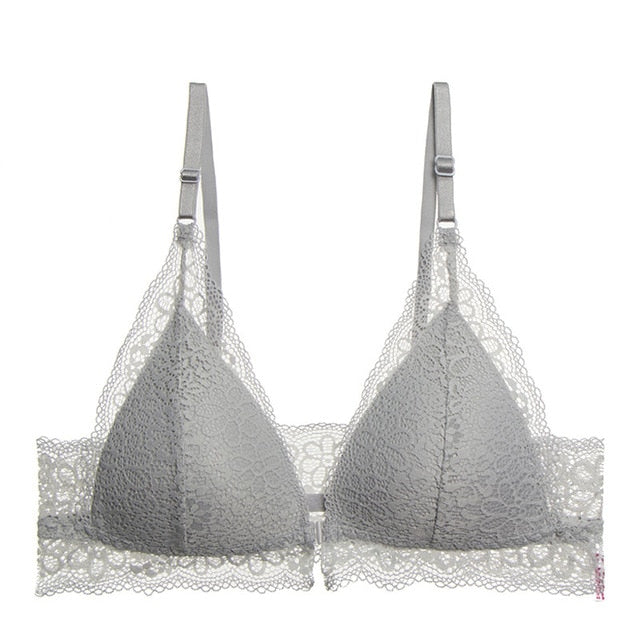 Sexy Lace Wireless Front Closure Bra
