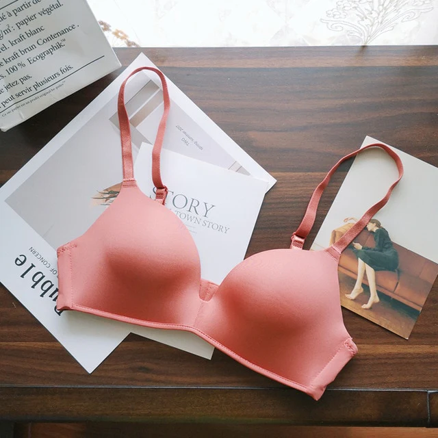 Seamless Letter Straps Bra Sexy Lingerie Adjustable Push Up Bralette