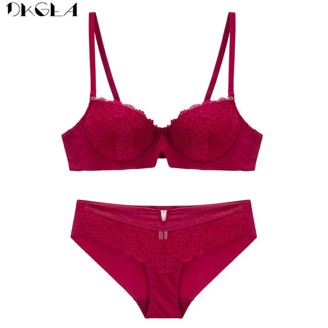 2020 New Gather Bra and Sets Lace Embroidery Sexy Underwear Set