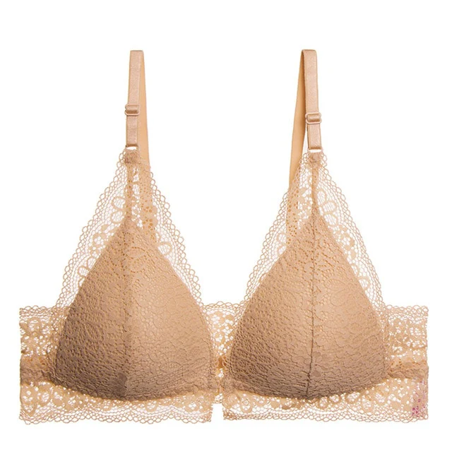 Sexy Lace Wireless Front Closure Bra