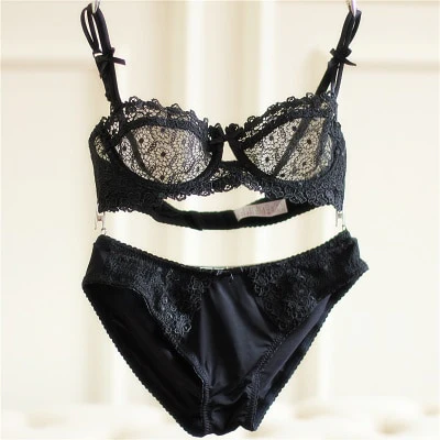 Lace Transparent Bra Set