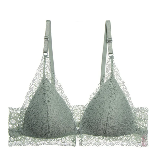 Sexy Lace Wireless Front Closure Bra