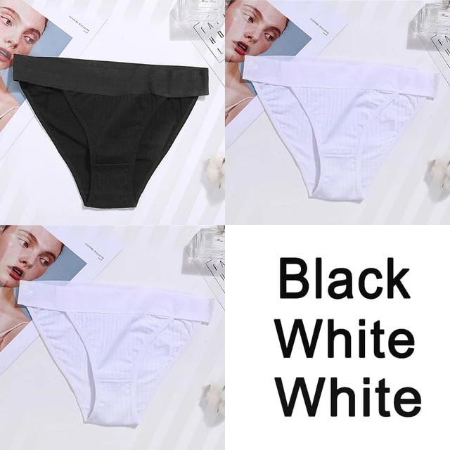 Women Cotton Panties Sexy Low Waist Underwear Panties