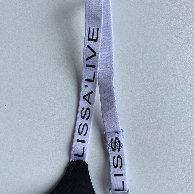 Seamless Letter Straps Bra Sexy Lingerie Adjustable Push Up Bralette