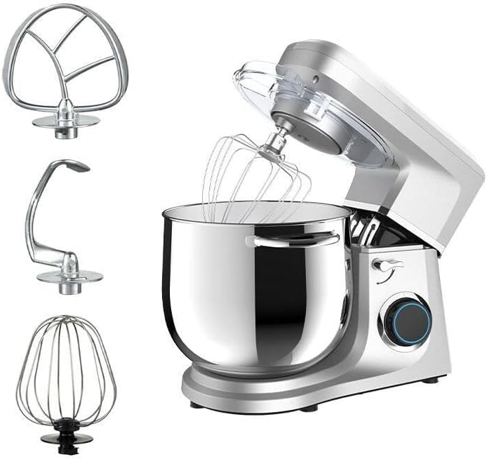 Stand Mixer,11L Food Mixer with Agitator,Dough Hook,Egg Beater,1700W Tilt Head Dough Blender,6-Speed Adjustable Multi-Function Cook Machine,Household Desktop Egg Beater,