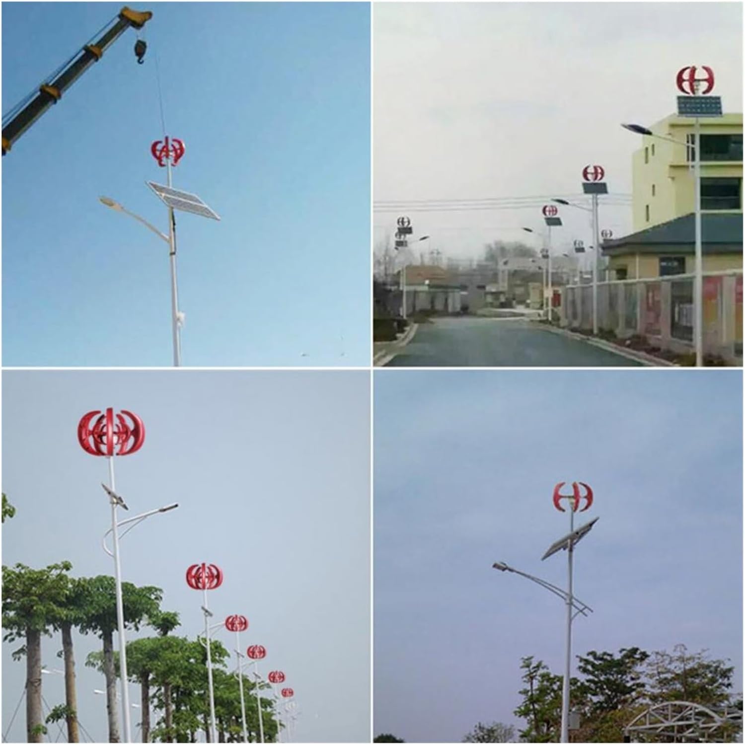 Wind Generator, 100W Wind Turbines Generator, 5 Blades DC12V Vertical Axis Kit for Home Hybrids Streetlight Use,Wind Turbine