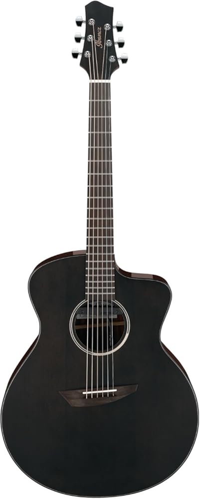 Ibanez Jon Gomm Signature JGM5 Acoustic-Electric Guitar - Black Satin Top, Natural High Gloss Back and Sides