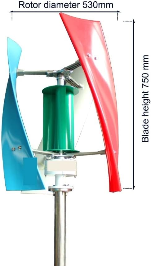 Wind Power Turbine Generator Real Efficiency Free Energy Windmill 1kw 1.5kw 12v 24v Vertical Axis Permanent Maglev Wind Turbine Generator Output (Color : MPPT Controller, Size : 12V_1500W)