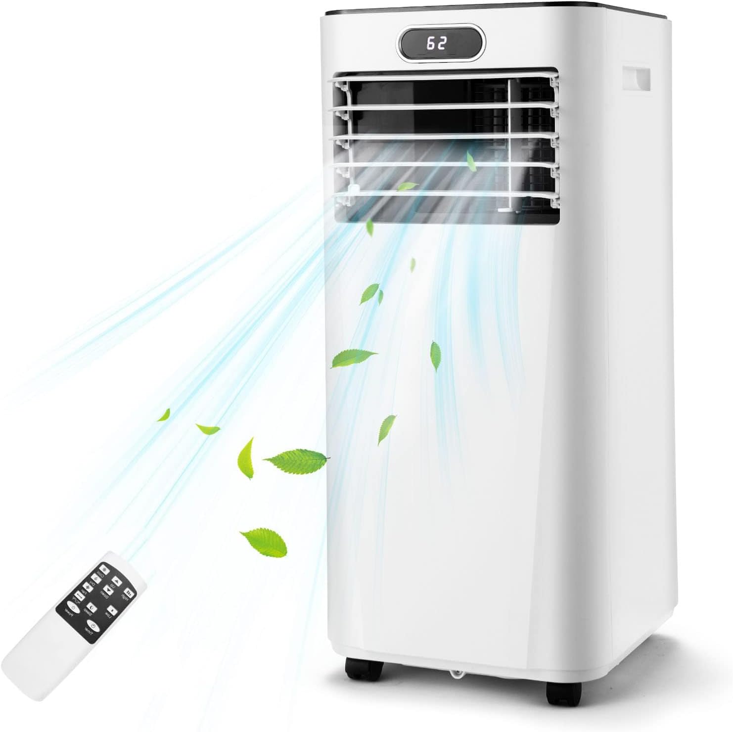 DORTALA Portable Air Conditioner 8000 BTU, 3-in-1 AC Unit with Remote Control, Dehumidifier, 24H Timer, Window Kit, Standing AC Cooling Unit for Home Office, White