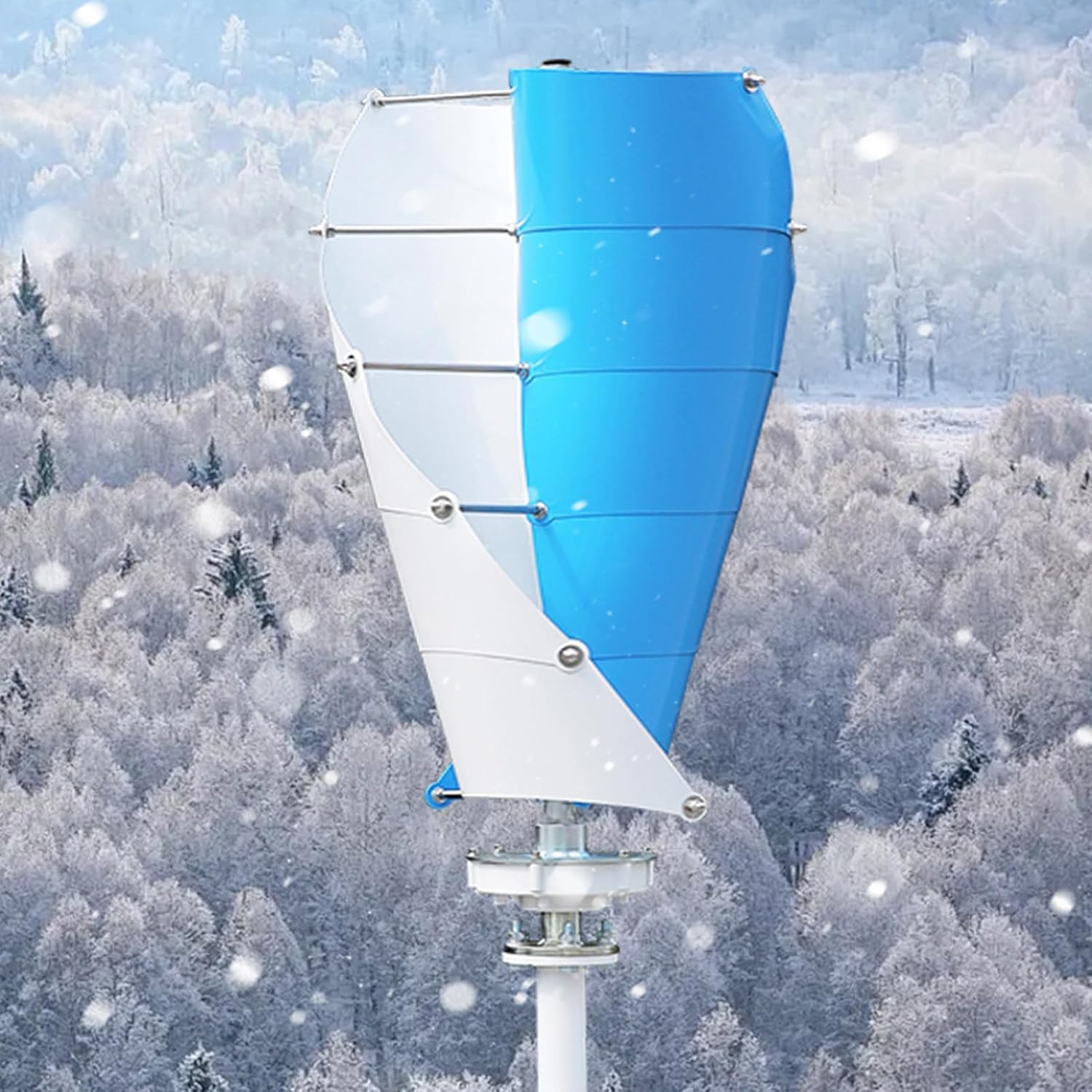 Wind Turbine Generator, 12V/24V/AC Wind Turbine Kit, Wind Power Generator with MPPT Controller 10 Blades Auto Adjust Windward Direction Suitable for Terrace, Marine, Motor Home,100W24V