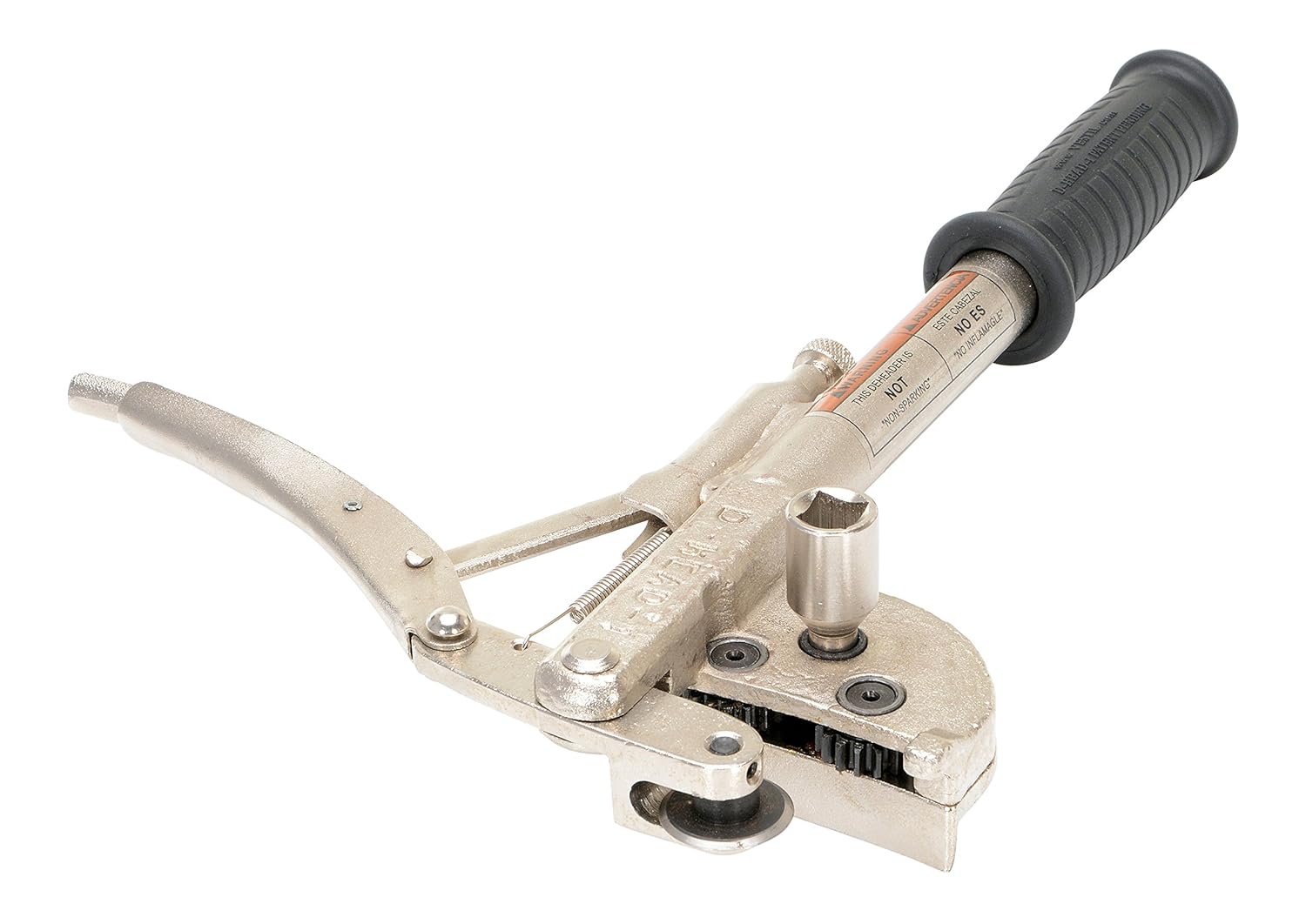 Vestil D-HEAD-1 Steel Manual Drum Deheader Express Open 3 In. x 5-1/2 In. x 14 In. Silver