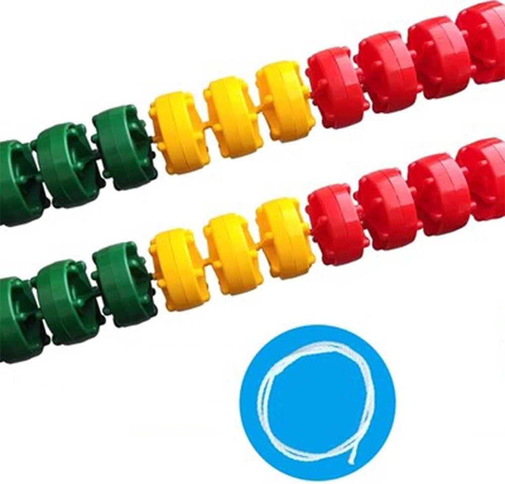 GRRICEPL Swimming Pool Safety Marker Line, Pool Floating Rope, Anti-Ultraviolet Rope with Buoy, for Shallow Deep End (Color : 12/Multi-Colored-B, Size : 30m)