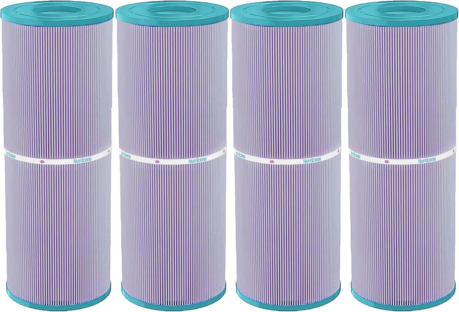 Hurricane Filters 4 Pack HF4326-01 Platinum Purple Spa Filter Cartridge - Replacement for PRB25, Unicel C-4326, Filbur FC-2375, Dynamic Series I RDC-25, Waterway 25 in-Line
