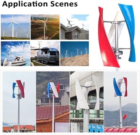 6000W Vertical Wind Turbine Kit for Home & Street Lighting, 12V/24V Windmill Generator with Controller - Renewable Energy Solution, Eco-Friendly Power Generation