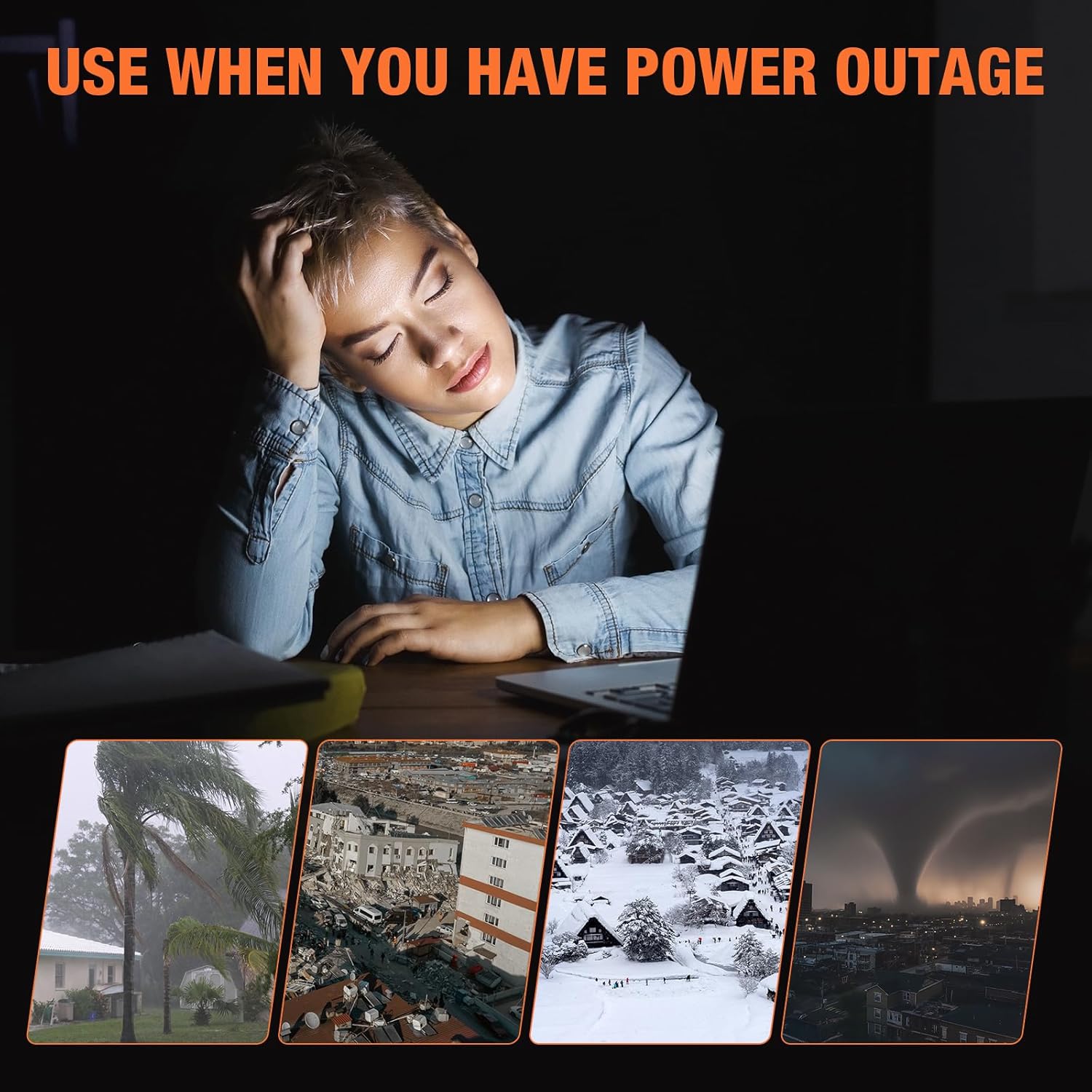 15FT 50 Amp Generator Cord with Pre-Drilled Power Inlet Box,Heavy Duty Generator Power Cord 4 Prong,125/250V,NEMA14-50P/SS2-50R,Waterproof,ETL Listed,Home/RV Power Supply