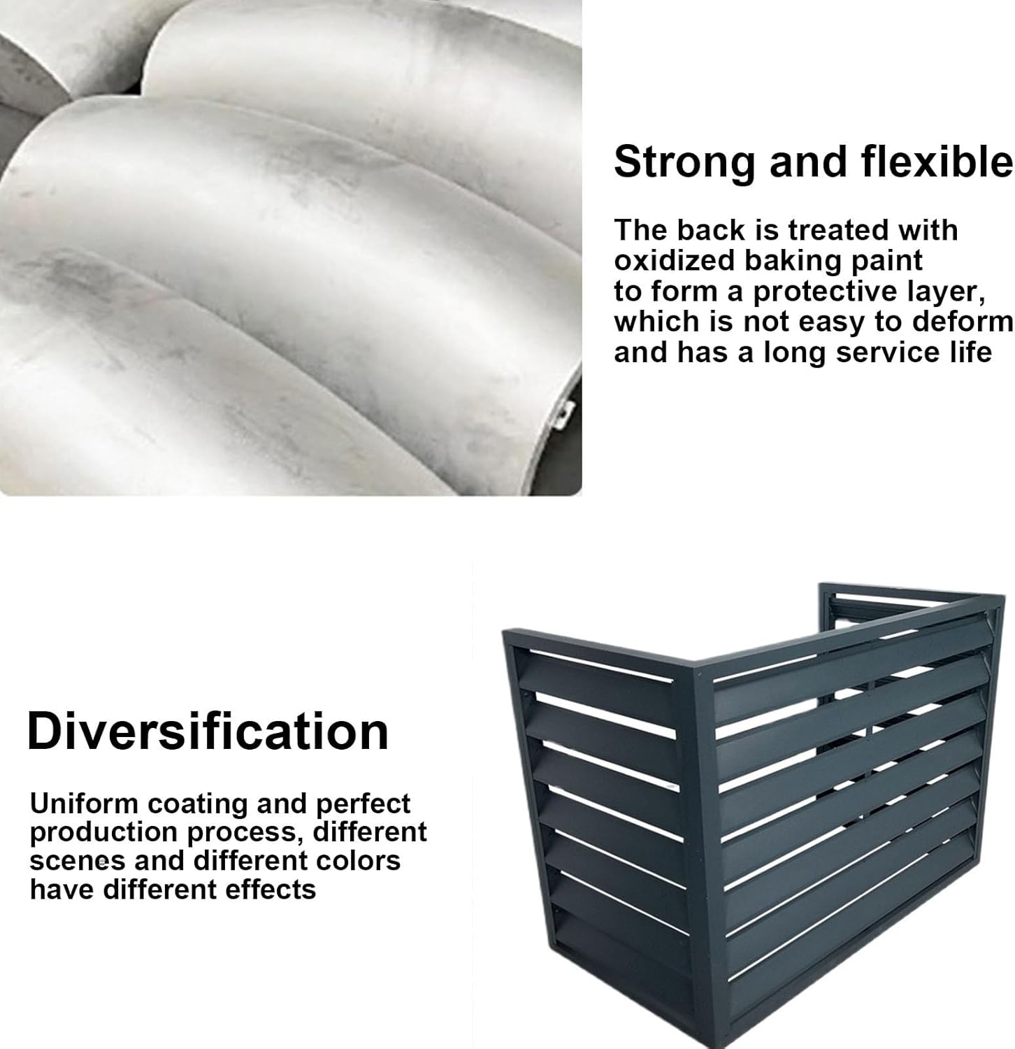 Cover Type air Conditioner Outdoor Unit,air Conditioner Fence,Anti-Theft Sturdy Aluminum AC Covers,Noise Reduction,Fence to Hide air Conditioner, Applicable to air Conditioner Outdoor Unit