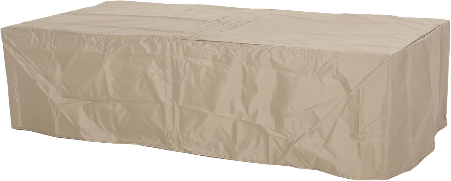 Rectangle Propane Fire Pit Table, 50,000 BTU Outdoor Concrete Fire Pit for Patio, 14.75 Inch Modern Portable Gas Fire Pits for Backyard Garden Deck Use,Only Table (Tank Holder is Not Included) - 750K