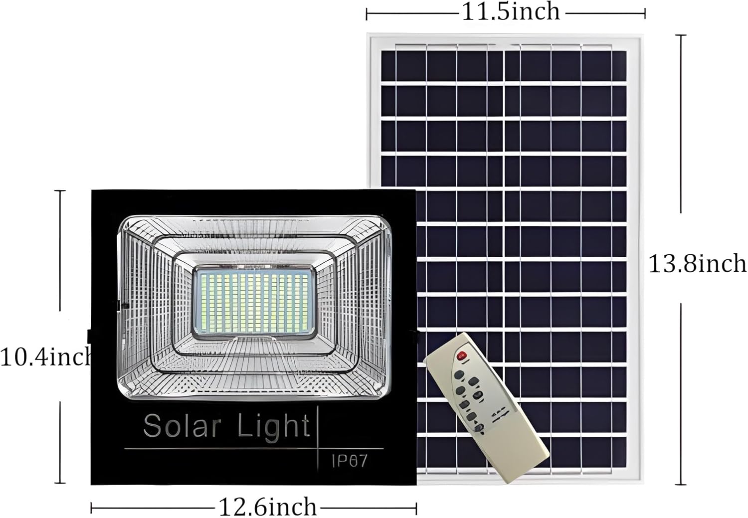 DuBom 100W-800W Solar Flood Light Outdoor Remote, 6000K Bright LED, IP67 Waterproof Solar Power Security Light Auto On/Off Dusk to Dawn for Yard, Gazebo, Shed, Barn, Porch, Patio, Garage, Garden,400w