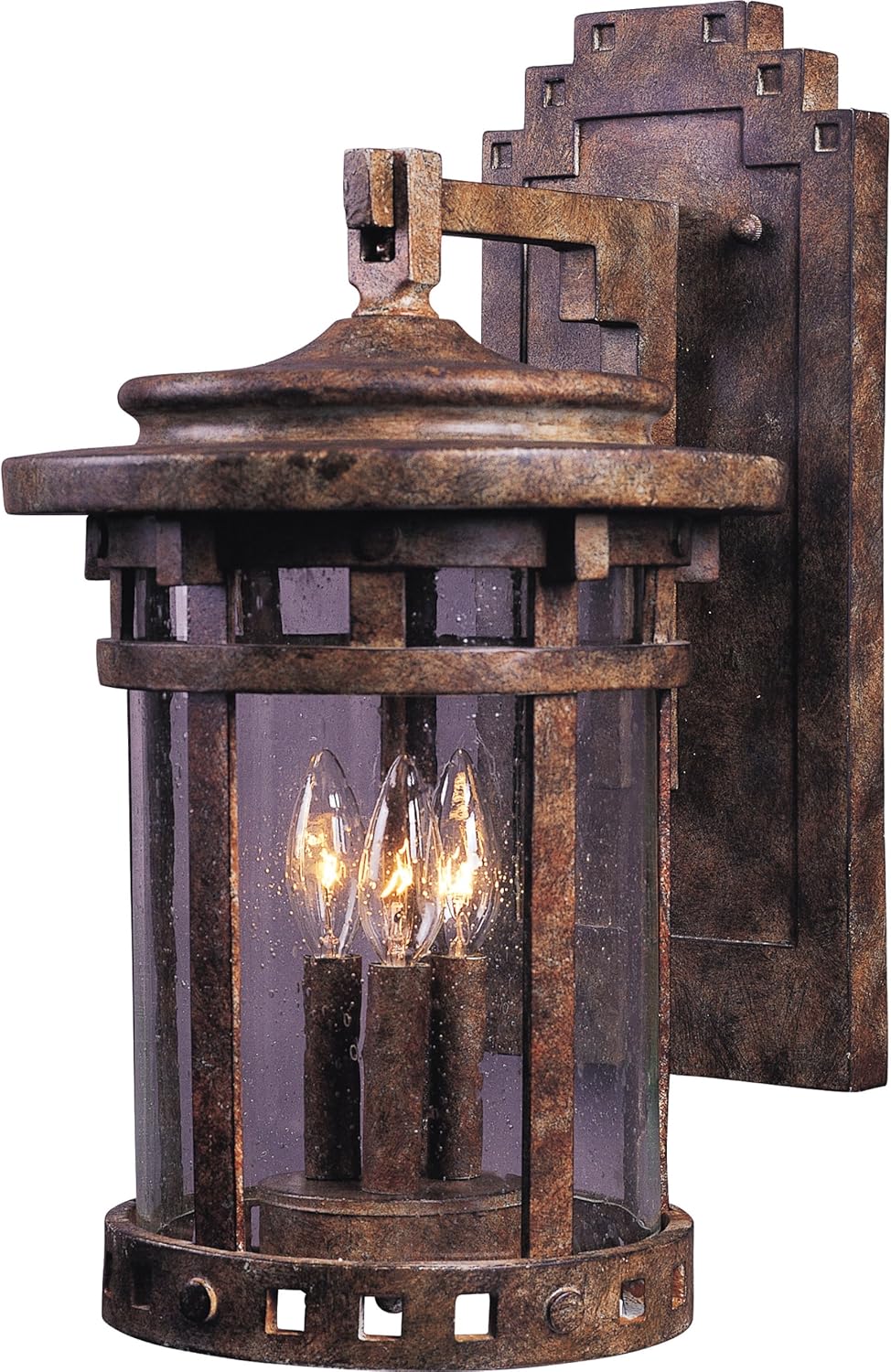 Maxim Santa Barbara Vx 3 Light Outdoor Candle Style Wall Lantern with Sienna Finish