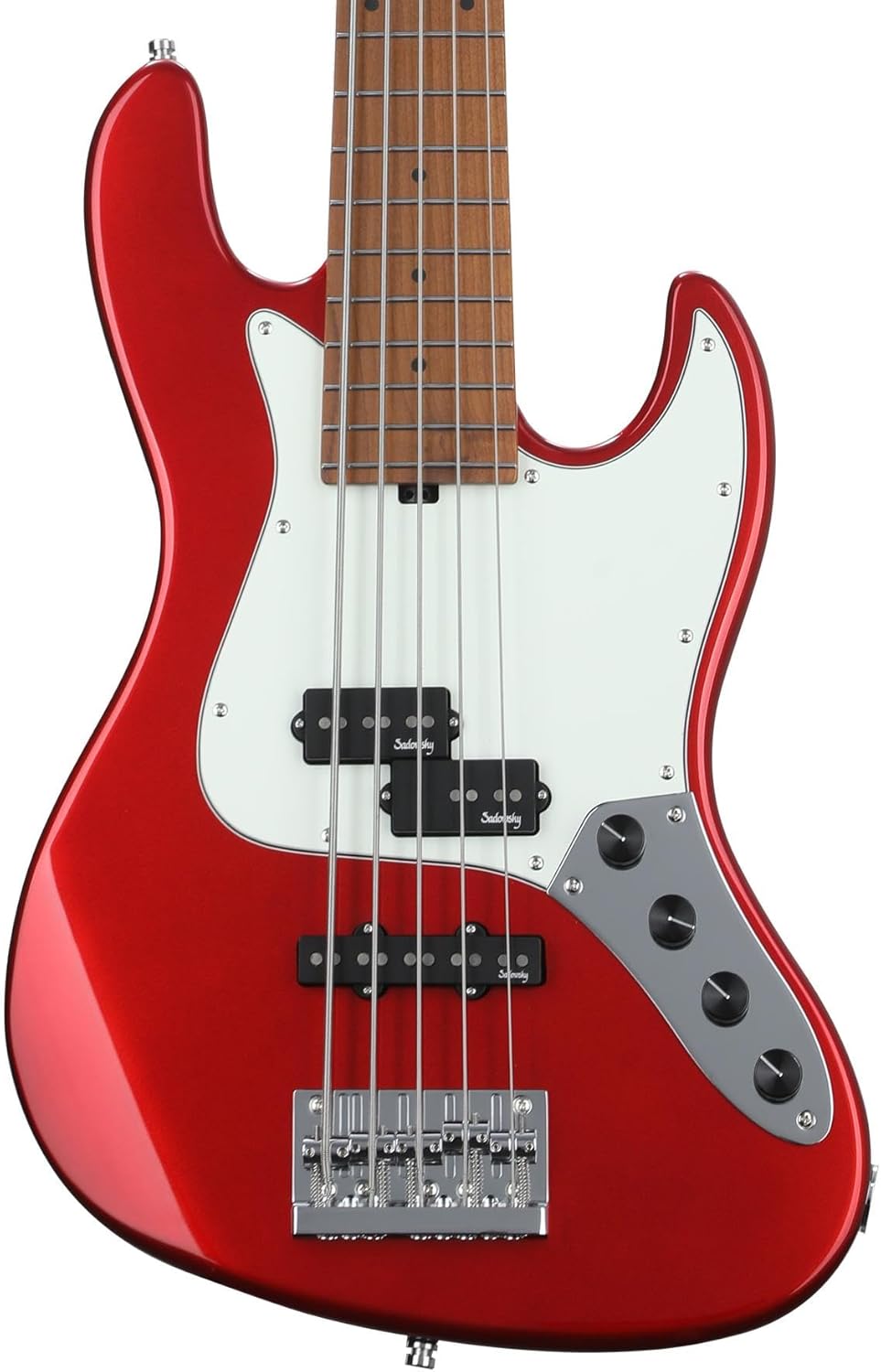 Sadowsky MetroExpress 21-fret Hybrid PJ 5-string Bass - Candy Apple Red Metallic