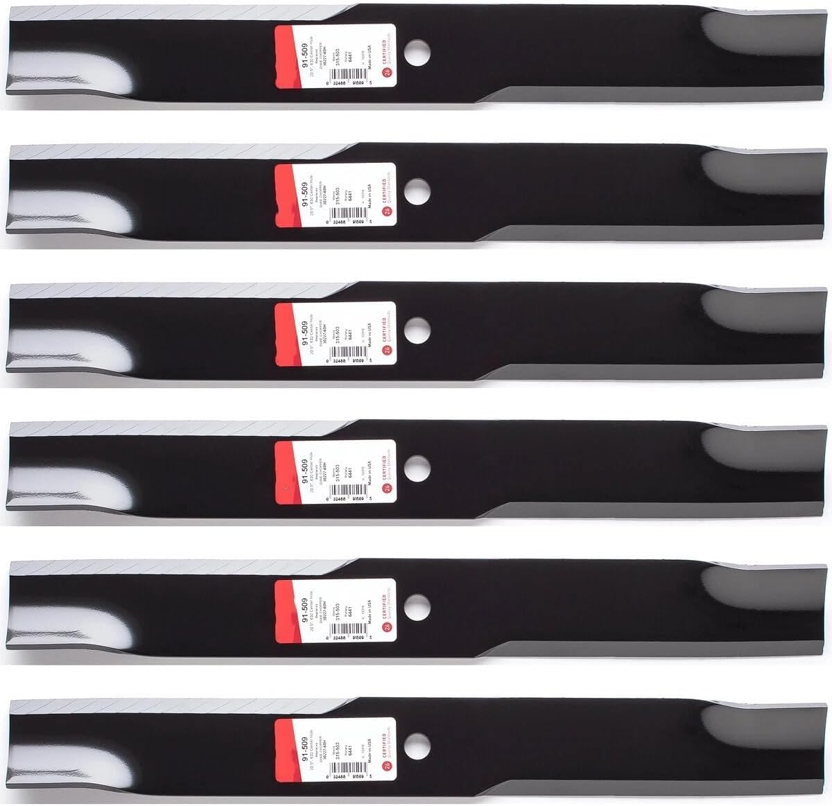 6PK 91-509 Lawn Mower Blade Replacement for Dixie Chopper 60