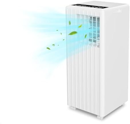 8,000 BTU Portable Air Conditioner Up to 350 Sq.Ft, with Remote Control, 3-in-1 Energy Efficient AC Unit, Dehumidifier, Fan, for Large Room, Campervan, Office, Temporary Space